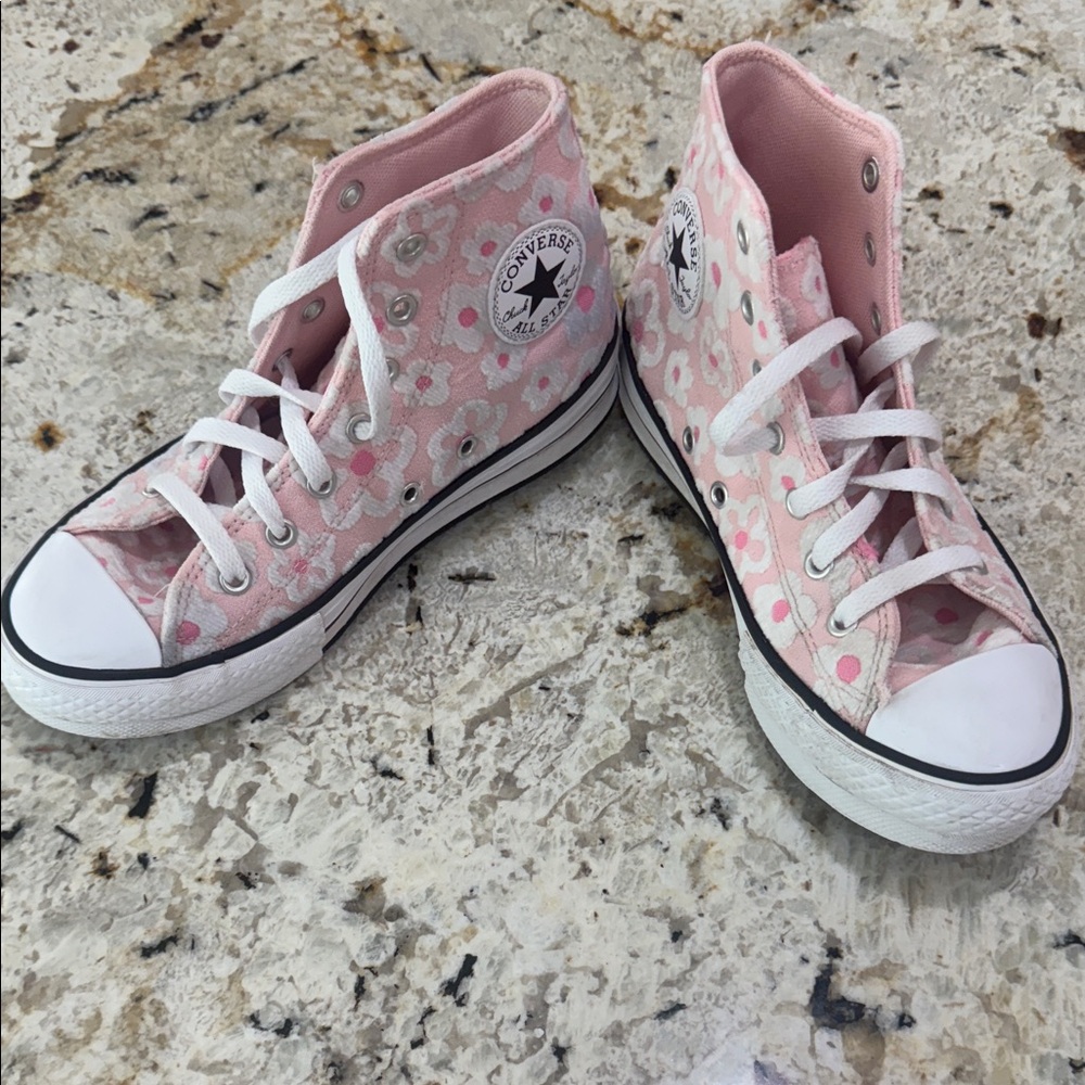 Converse Pink Floral High-Tops